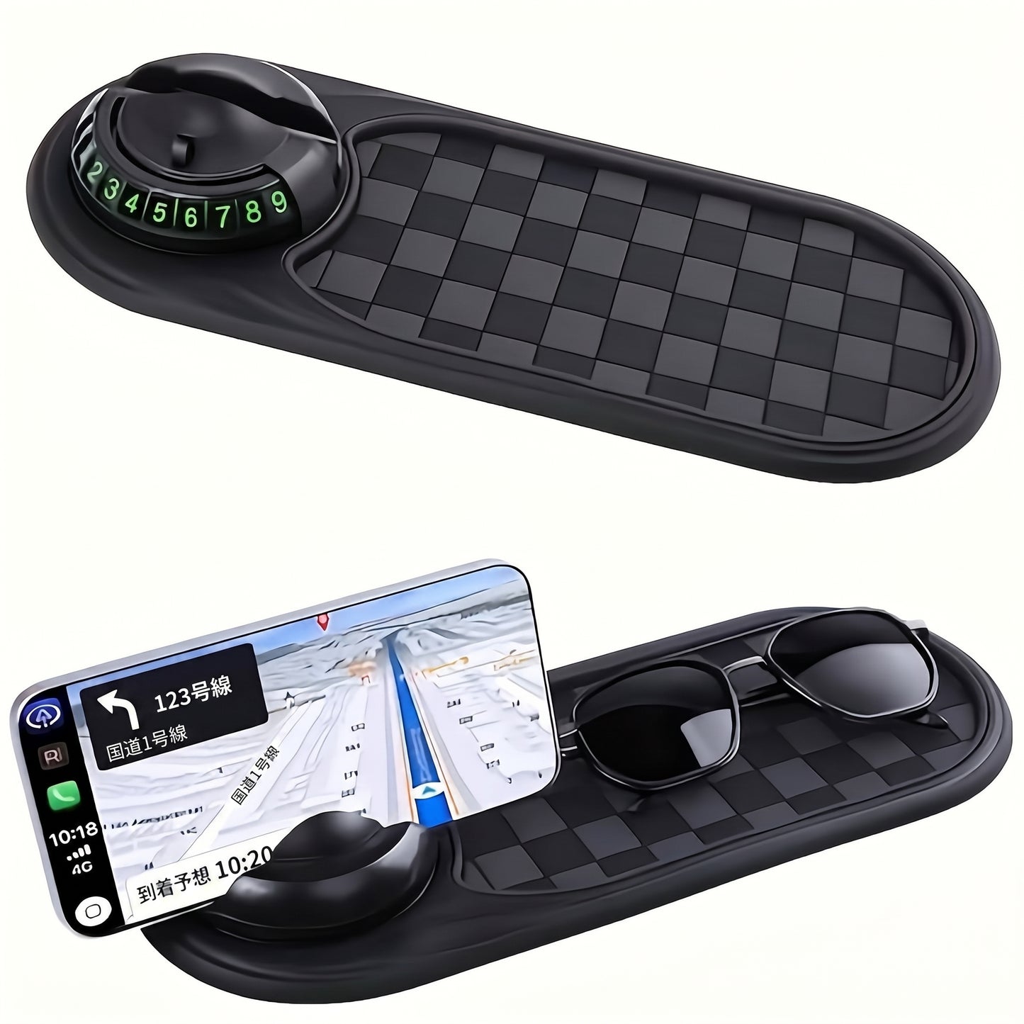 1-Piece Car Parking Sign Anti-Slip Mat, Mobile Phone Car Mount, Parking Sign, Car Navigation Anti-Slip Mat, In-Car Dashboard Multifunctional Support and Fixing, Essential Car Accessory