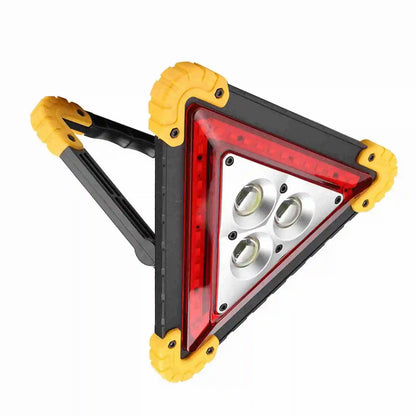 2 in 1 ソーラー式三角路側警告灯 COB LED 4モード搭載