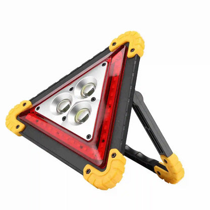 2 in 1 ソーラー式三角路側警告灯 COB LED 4モード搭載