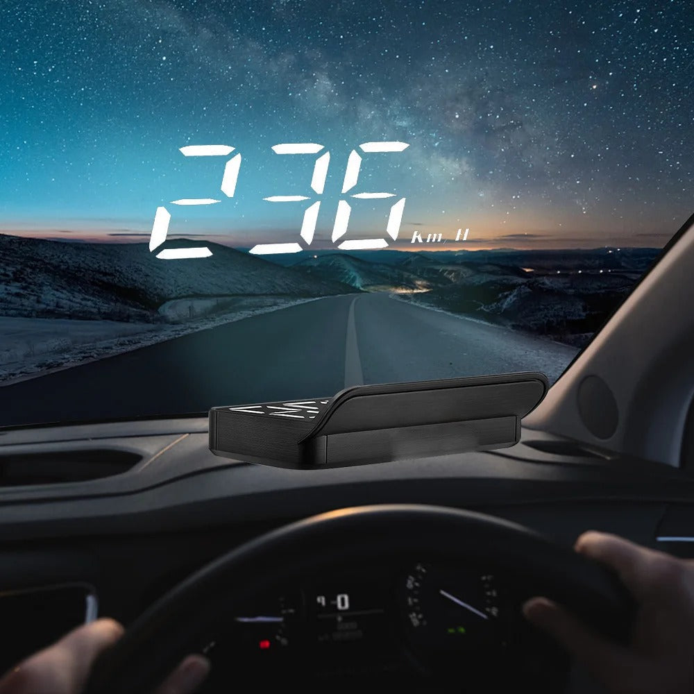 OBD2 HUD 車載ヘッドアップディスプレイ スピードメーター 3.5インチ 5アラーム機能