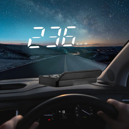 OBD2 HUD 車載ヘッドアップディスプレイ スピードメーター 3.5インチ 5アラーム機能