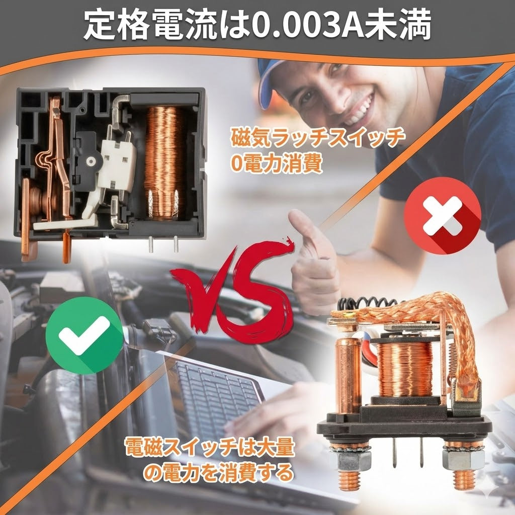 リモコン式バッテリー切断スイッチ（盗難防止・12V/24V対応・240A）