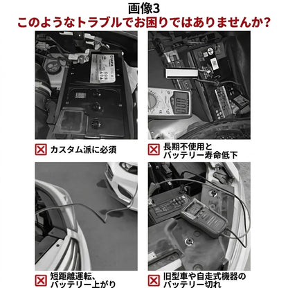 12V/24V 車載バッテリー遮断スイッチ 自動/手動回路遮断器プロテクター