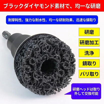 プロ仕様ホイールハブ＆スタッド表面研磨キット｜錆除去アタッチメント