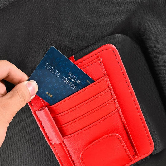 車用サンバイザー収納クリップ 多機能カードホルダー メガネクリップ 小物収納ケース チケットホルダー 札入れ 車内収納アクセサリー サンバイザー用クリップ 汎用タイプ