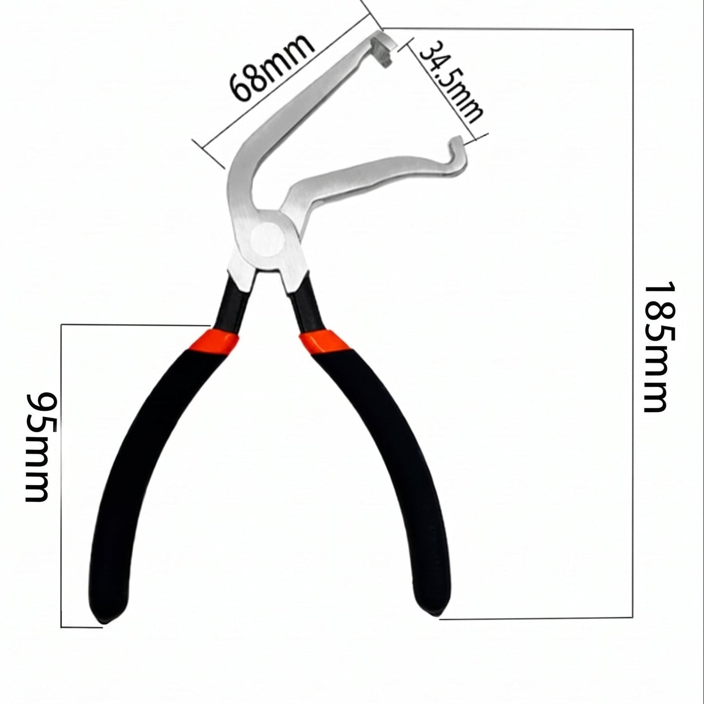 Automotive Electrical Connector Removal Pliers Fuel Filter Hose Disconnect Tool Angled Head for Cutting Wires Tubing Power Cable