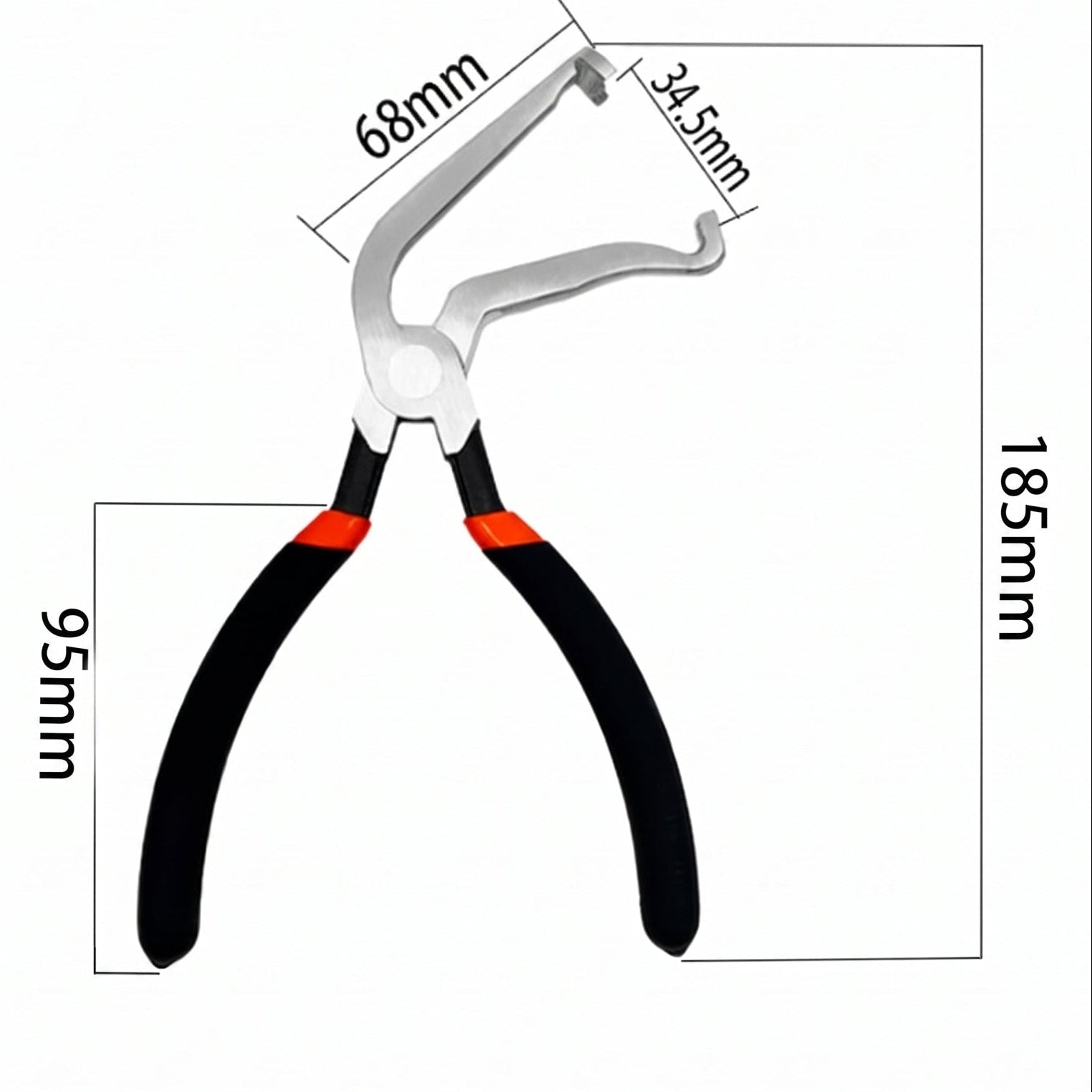 Automotive Electrical Connector Removal Pliers Fuel Filter Hose Disconnect Tool Angled Head for Cutting Wires Tubing Power Cable