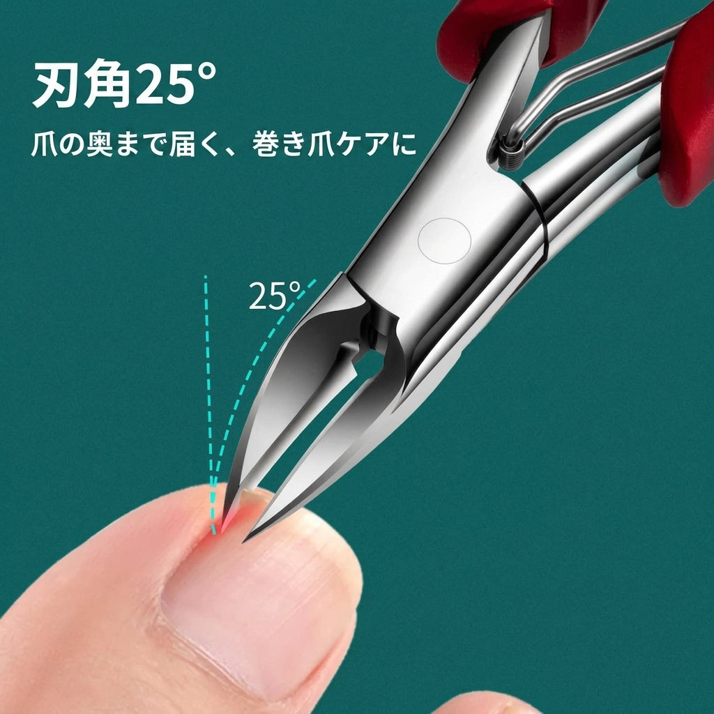Professional Grade Concave Stainless Steel Nail Clippers for Thick Nails and Ingrown Toenails Sharp Curved Blade for Easy Trimmi