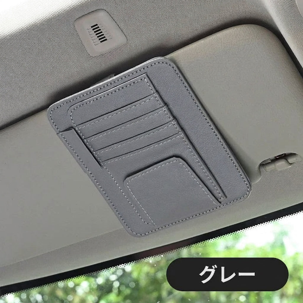 Multi functional ID storage clip car sun visor sun visor small card bag clip car glasses clip banknote storage bag
