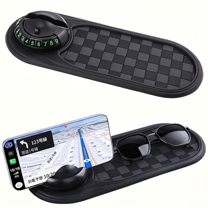 1-Piece Car Parking Sign Anti-Slip Mat, Mobile Phone Car Mount, Parking Sign, Car Navigation Anti-Slip Mat, In-Car Dashboard Multifunctional Support and Fixing, Essential Car Accessory