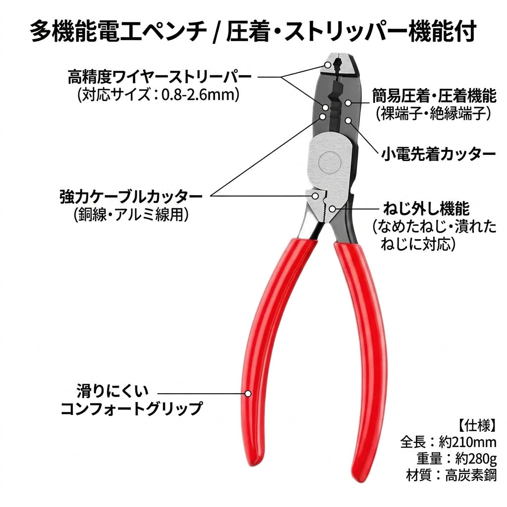 Premium Slip Joint Screw Extraction Pliers - Fish Tail Design, Anti-Slip Grip, Multi-Function Screw Puller Tool for Electronics