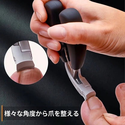 Professional Grade Concave Stainless Steel Nail Clippers for Thick Nails and Ingrown Toenails Sharp Curved Blade for Easy Trimmi