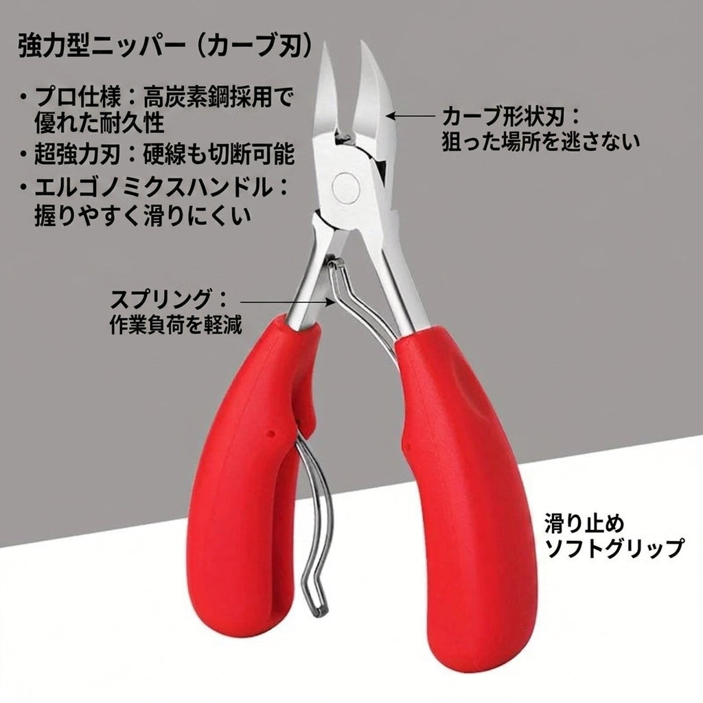 Professional Grade Concave Stainless Steel Nail Clippers for Thick Nails and Ingrown Toenails Sharp Curved Blade for Easy Trimmi